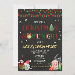 Weihnachts-Kinoabend Einladung