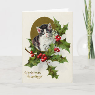 Weihnachts-Kitten-Grußkarte Feiertagskarte