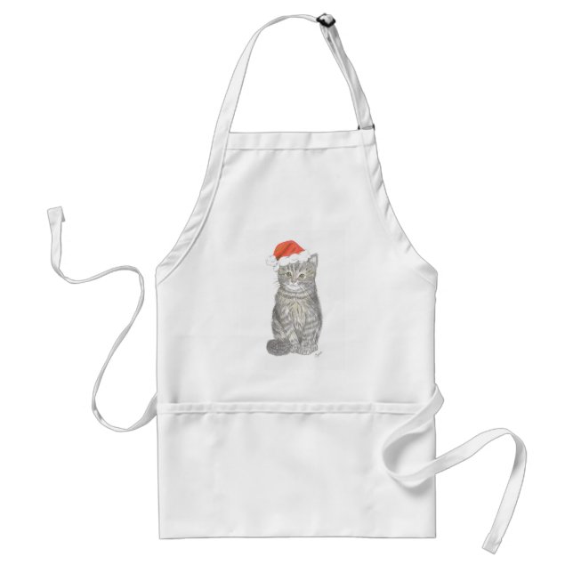 Weihnachts-Kitten-Schürze Schürze (Vorne)