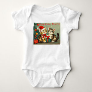 Weihnachts Kittens Baby Bodysuit . Strampler