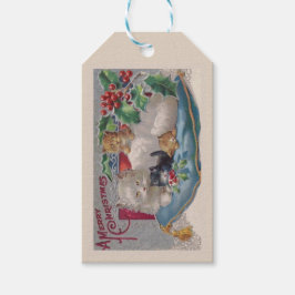 Weihnachts-Kitty-Cat-Gift-Tags Geschenkanhänger