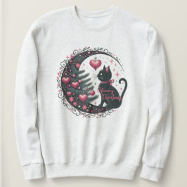 Weihnachts-Kitty-Sweatshirt Weiße weiche Frauen Sweatshirt