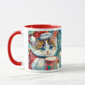 Weihnachts-Kitty-Tasse Tasse