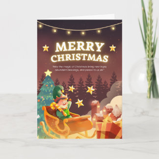 Weihnachts-Klappkarte für Kinder Karte