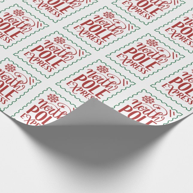 Weihnachts-Klauseln Express Lieferung Geschenkpapier (Ecke)