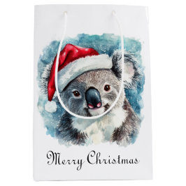 Weihnachts-Koala, anpassbar Mittlere Geschenktüte