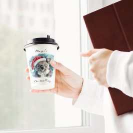 Weihnachts-Koala, anpassbar Pappbecher