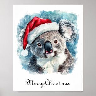 Weihnachts-Koala, anpassbar Poster
