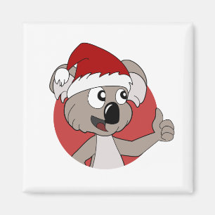 Weihnachts-Koala-Cartoon Magnet