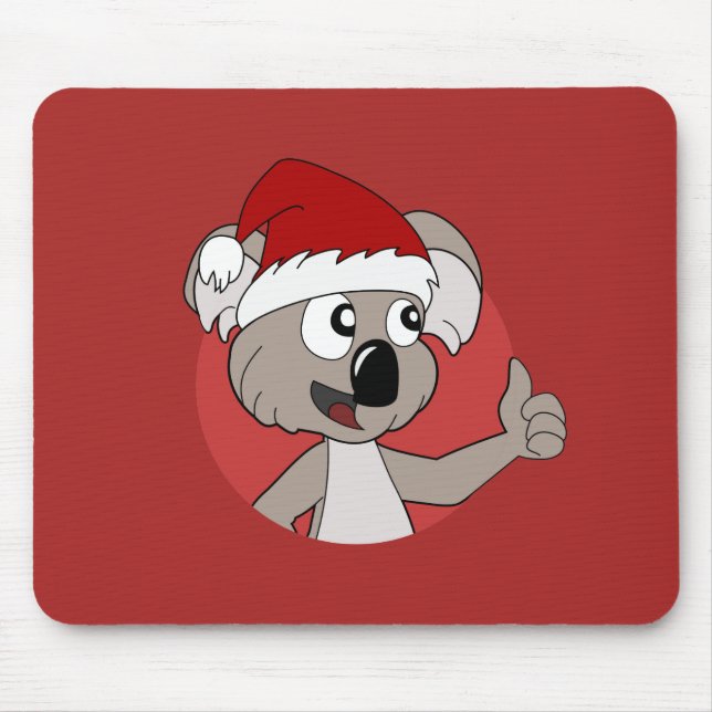 Weihnachts-Koala-Cartoon-Mauspad Mousepad (Vorne)