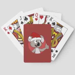 Weihnachts-Koala-Cartoon Spielkarten