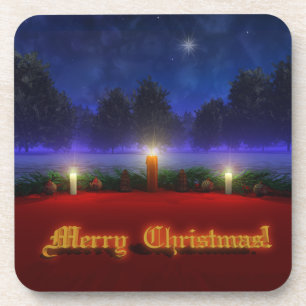Weihnachts-Korkuntersetzer mit helleren Visionen Untersetzer