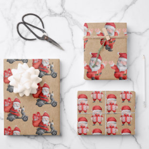 Weihnachts-Kraft-Wrapping Paper Sheets Geschenkpapier Set