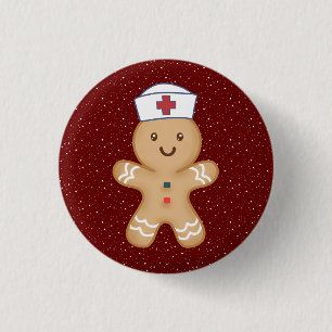 Weihnachts-Krankenpfleger Pädiatrische Schülerin Button