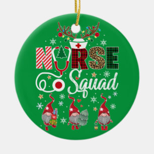 Weihnachts-Krankenschwester Crew Squad Xmas Pflege Keramik Ornament