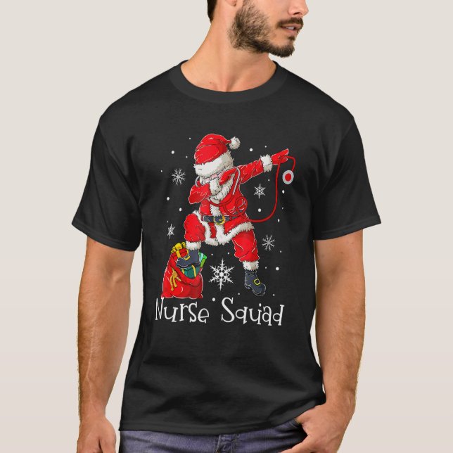 Weihnachts-Krankenschwester Crew Squad Xmas Pflege T-Shirt (Vorderseite)