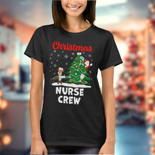 Weihnachts-Krankenschwester-Team mit Santa und Ren T-Shirt