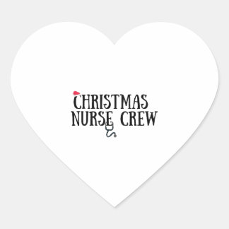 Weihnachts-Krankenversicherung Crew 3 Herz-Aufkleber