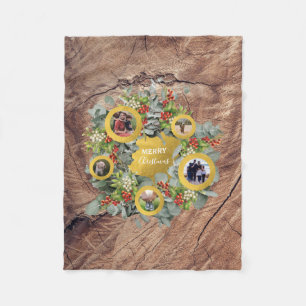 Weihnachts-Kranz-Foto Collage Holiday Foto Fleecedecke