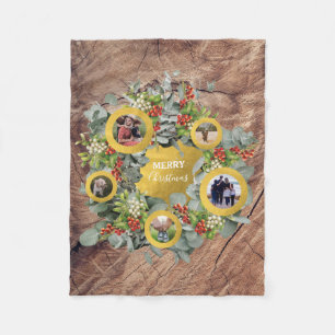 Weihnachts-Kranz-Foto Collage Holiday Foto Fleecedecke