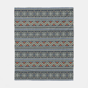 Weihnachts-Kraut Nordic Style Muster Fleecedecke