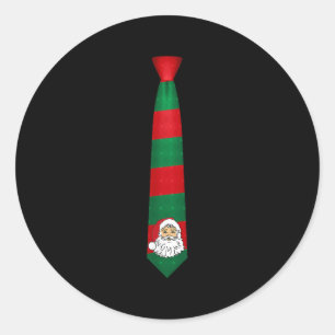 Weihnachts-Krawatte, Necktie Funny Dress Xmas Grab Runder Aufkleber