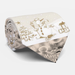 Weihnachts-Krawatte, Schneemann Krawatte