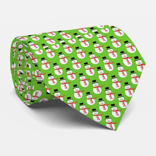 Weihnachts-Krawatte/Schneemann Krawatte (Gerollt)