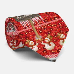 Weihnachts-Krawatte, Schneemann Krawatte