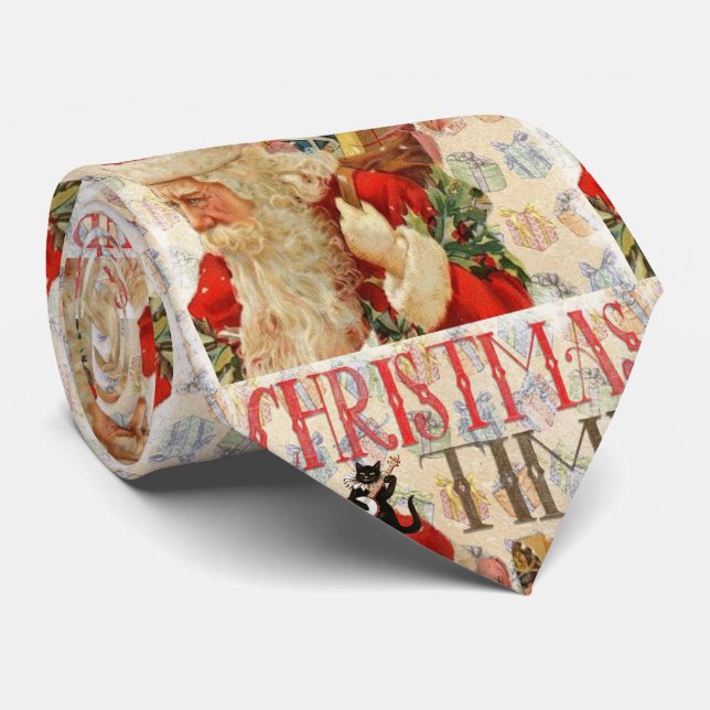 Weihnachts-Krawatte, Vintag Krawatte (Gerollt)