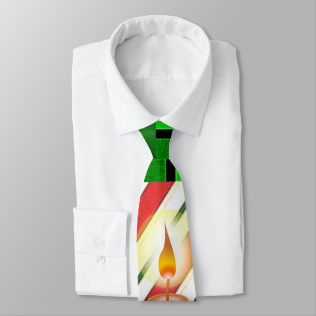 Weihnachts-Krawatte, Weihnachtskerze Krawatte (Gebunden)