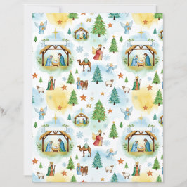 Weihnachts-Kreativpapier Geburt Christi