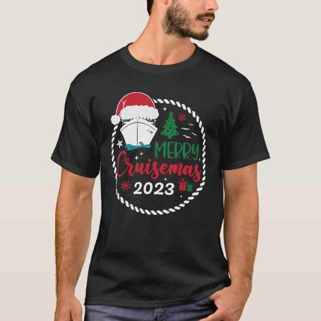 Weihnachts-Kreuzfahrt 2023 Merry Cruisemas Xmas T-Shirt (Vorderseite)