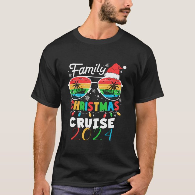 Weihnachts-Kreuzfahrt 2024 Schiff Merry Xmas Funny T-Shirt (Vorderseite)