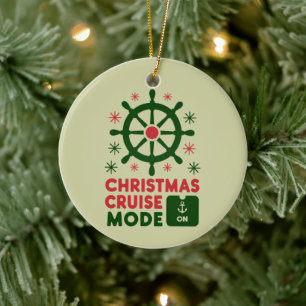 Weihnachts-Kreuzfahrt auf dem Schiff Weihnachten 2 Keramik Ornament