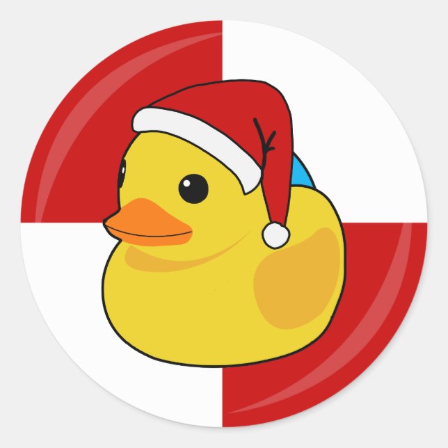 Weihnachts-Kreuzfahrten-Enten Sammellager Runder Aufkleber (Vorderseite)
