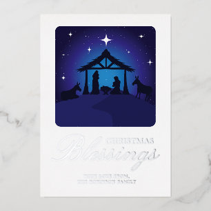Weihnachts-Krippe Christliche Segnung Folieneinladung