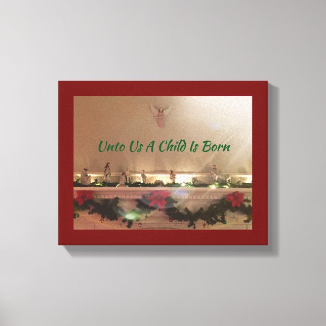Weihnachts-Krippe Inspirationsszenarien Leinwanddruck (Vorderseite)