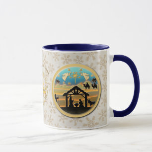 Weihnachts-Krippe Jesus in der Wanger-Szene Tasse