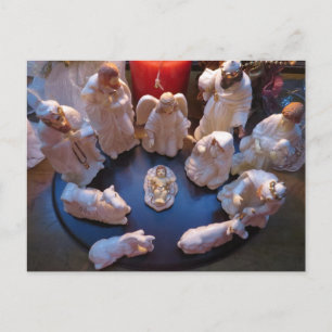 Weihnachts-Krippe-Szene Feiertagspostkarte