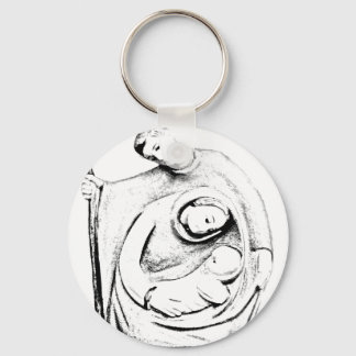 Weihnachts-Krippe. Weihnachten und Urlaub Schlüsselanhänger