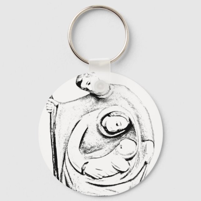 Weihnachts-Krippe. Weihnachten und Urlaub Schlüsselanhänger (Vorderseite)