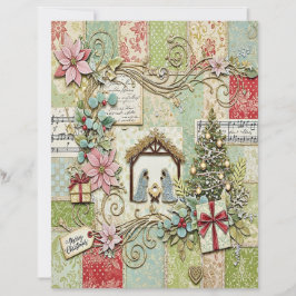 Weihnachts-Krippen-Bastelpapier