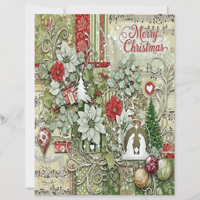 Weihnachts-Krippenkunst Papier (Vorderseite)