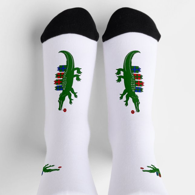Weihnachts-Krokodil-Crew-Socken Socken (Oben)