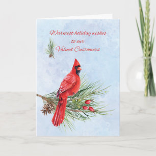 Weihnachts-Kundenbewertungs-Kardinal Karte