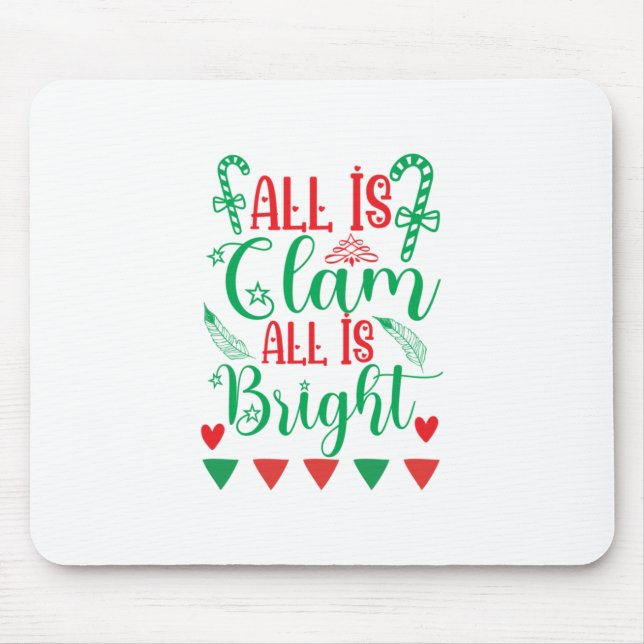 Weihnachts-Kunst alles in Ordnung Mousepad (Vorne)