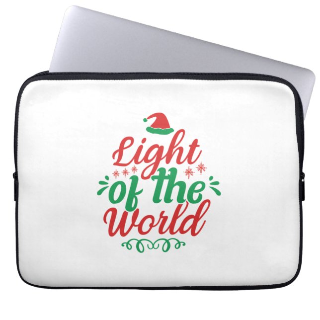 Weihnachts-Kunstlicht Laptopschutzhülle (Vorderseite)