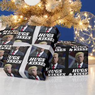WEIHNACHTS-KUSS-GESCHENKPAPIER DONALD TRUMP GESCHENKPAPIER