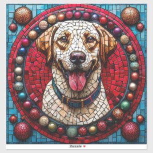 Weihnachts-Labrador-Hund Aufkleber